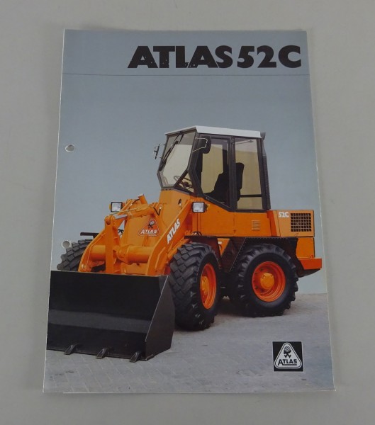 Prospekt / Broschüre Atlas Radlader 52 C Stand 08/1988