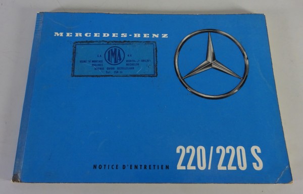 Manuel d'utilisation Mercedes-Benz 220 b / Sb W111 Heckflosse