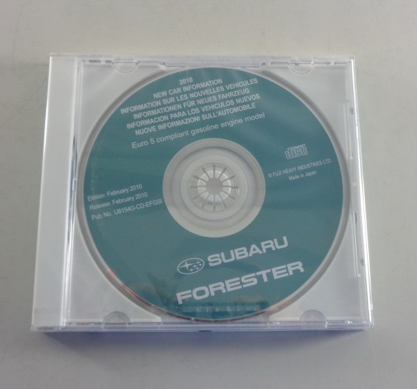 Technische Info CD Subaru Forester Benziner Info für neues Fahrzeug 2010