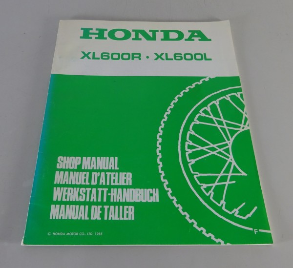 Werkstatthandbuch Ergänzung / Shop Manual Supplement Honda XL 600 R / L von 1985