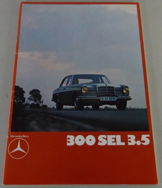 Prospekt / Broschüre Mercedes-Benz W109 300 SEL 3.5 Stand 12/1970