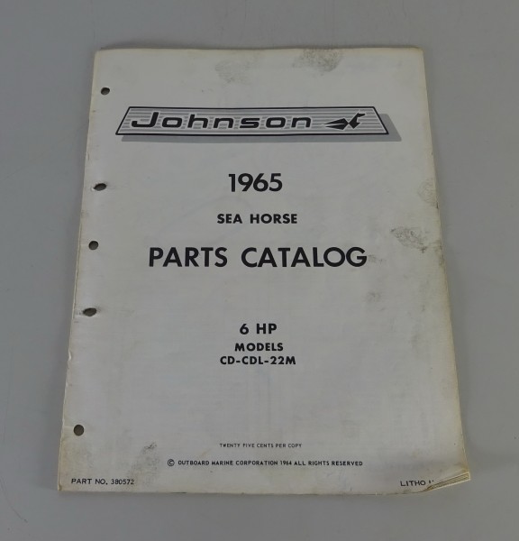 Teilekatalog OMC Johnson Outboards 6 PS Models Stand 1964