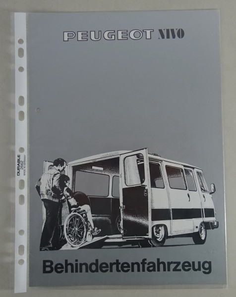 Prospektblatt Peugeot J9 Nivo Behindertenfahrzeug absenkbar Stand 01/1981