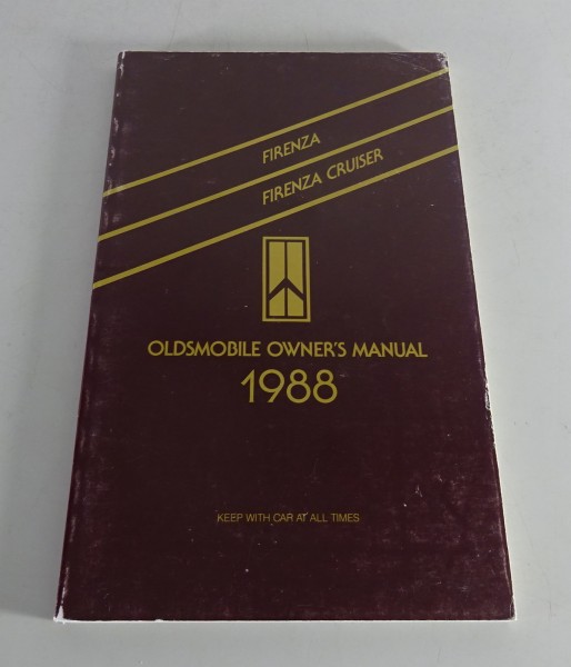 Owner´s Manual / Handbook Oldsmobile Firenza / Firenza Cruiser Stand 1988