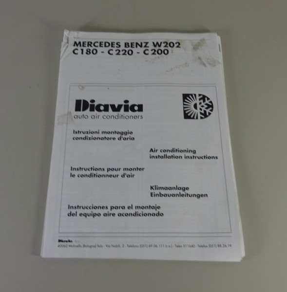 Einbauanleitung Diavia Klimaanlagen für Mercedes W202 C180-C200 Stand 11/1996