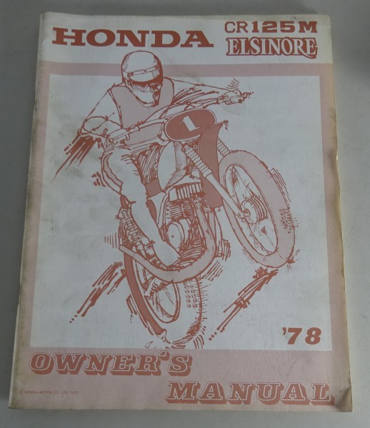 Owner's Manual / Handbook Honda CR 125 M Elsinore 1978