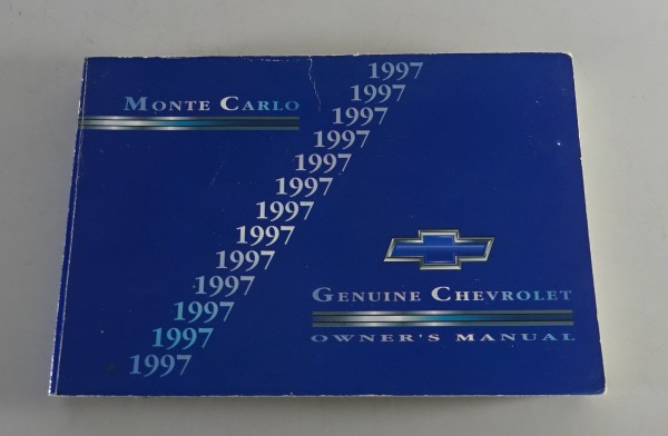 Owner´s Manual / Handbook Chevrolet Monte Carlo Stand 1997