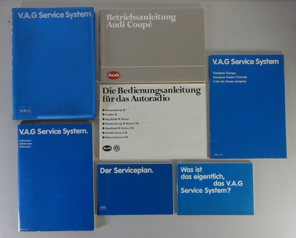 Bordmappe + Betriebsanleitung / Handbuch Audi 80 Coupe Typ 81 Stand 08/1983