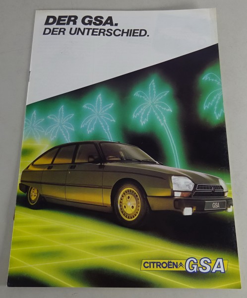 Prospekt / Broschüre Citroen GSA | Der Unterschied Stand 04/1984