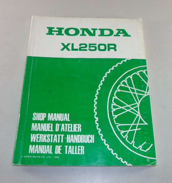 Werkstatthandbuch Workshop Manual Nachtrag Supplement Honda XL 250 R Stand 1982