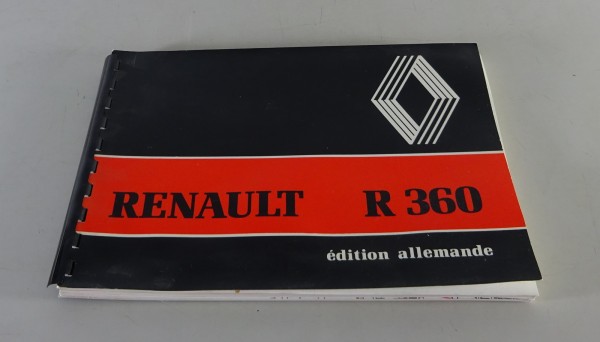 Betriebsanleitung / Handbuch Renault LKW R 360 Stand 10/1981