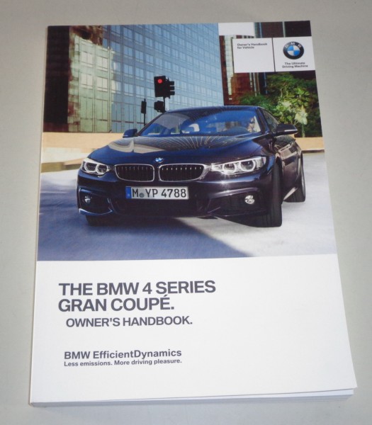 Owner's Manual BMW 4-Series Gran Coupe F36 418i 420i 420d 430d etc. from 06/2016