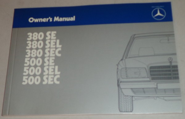 Betriebsanleitung / Owner's Manual Mercedes Benz W126 S-Klasse / Coupe von 1984