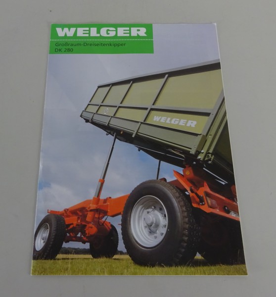 Prospekt / Broschüre Welger Dreiseitenkipper DK 280 Stand 02/1999
