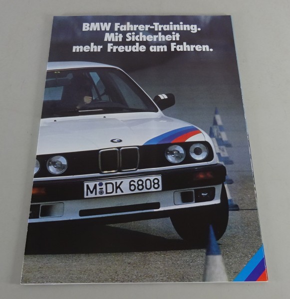 Prospekt / Broschüre BMW Fahrsicherheitstraining für PKW & Motorrad von 1988/89