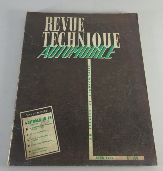 Reparaturanleitung Revue Technique Citroen ID 19 Stand 04/1959