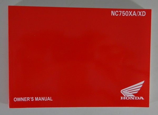 Owner´s Manual / Driver´s Handbook Honda NC 750 XA / XD Stand 12/2020