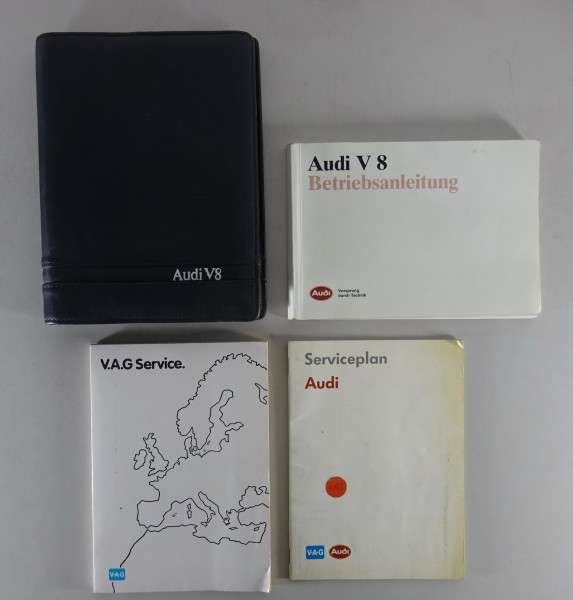 Bordmappe + Betriebsanleitung Audi V8 Typ D11 3,6 Liter Stand 02/1989