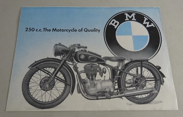 Prospekt / Brochure BMW R24 Touring 250ccm Stand 1948