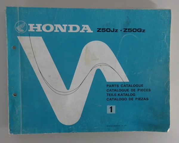 Teilekatalog / Parts Catalog Honda Z 50 A J + G Monkey Stand 1979