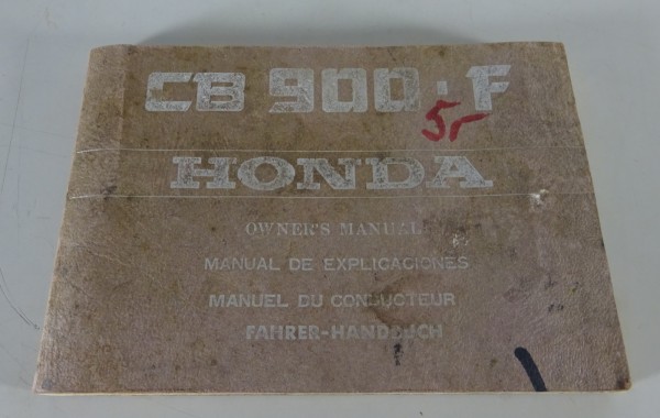 Betriebsanleitung / Owner´s Manual Honda CB 900 F Bol d’Or SC01 Baujahr 1978-84