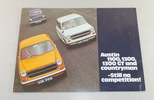 Prospekt / Brochure Austin 1100 / 1300 / 1300 GT and Countryman Stand 05/1972