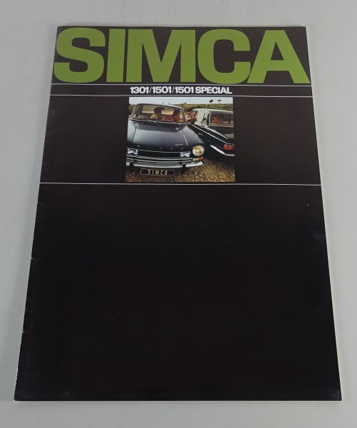 Prospekt / Broschüre Simca 1301 / 1501 / 1501 Special Stand 09/1969