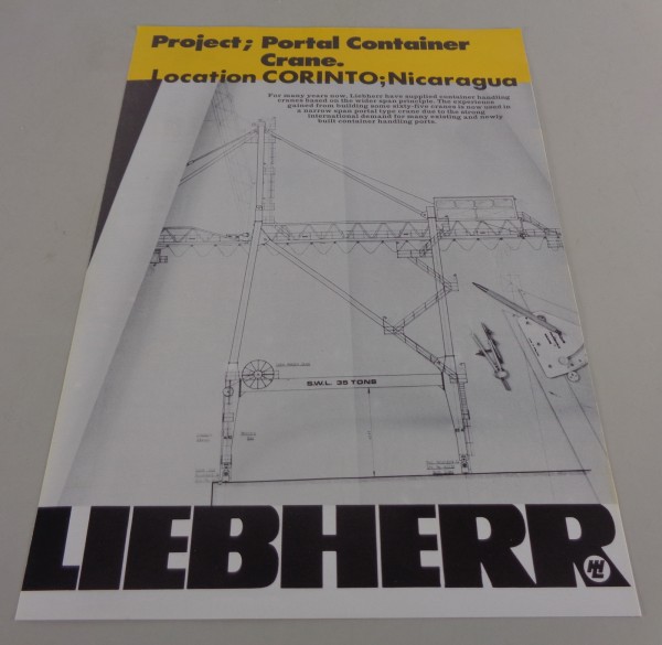 Prospekt / Broschüre Liebherr Project; Portal Container Crane von 04/1977