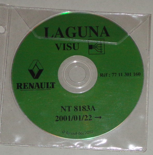 Werkstatthandbuch Elektrik / Schaltpläne auf DVD Renault Laguna - 01/2001