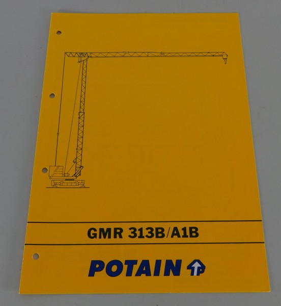 Datenblatt / Data Sheet / fiche de données Potain Turmdrehkran GMR 313 B / A1B