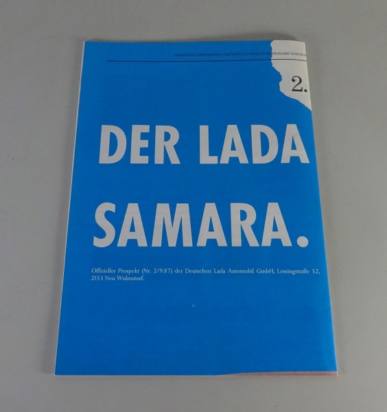 Prospekt / Broschüre Lada Samara 2108 / 2109 Stand 1987