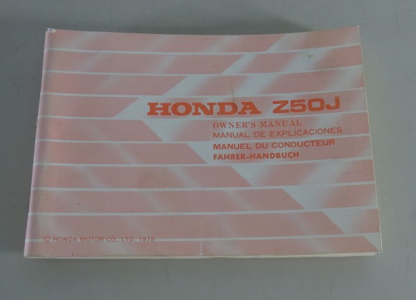 Betriebsanleitung / Handbuch Honda Monkey Z 50 J Stand 1979