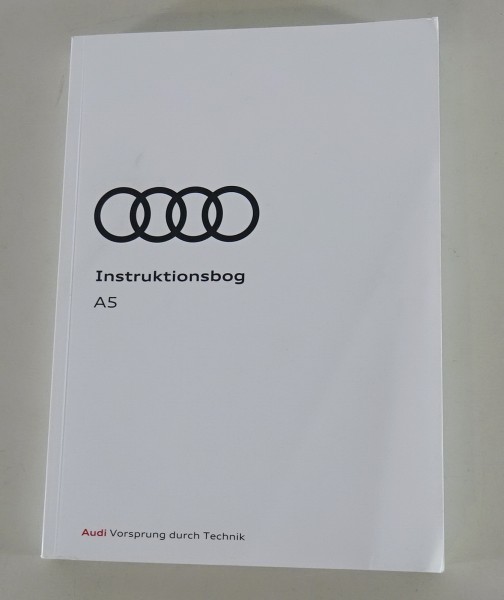 Instruktionsbog på dansk Audi A5 fra 11/2017