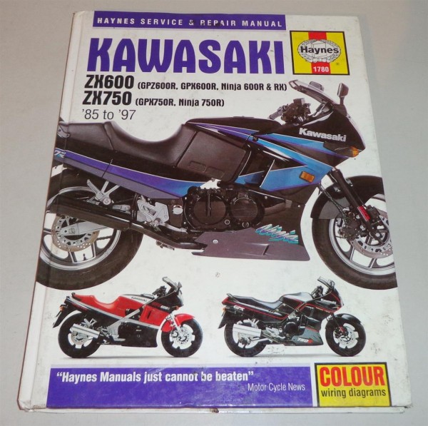 Reparaturanleitung Repair Manual Kawasaki Ninja ZX 600 750 Fours 1985 - 1997