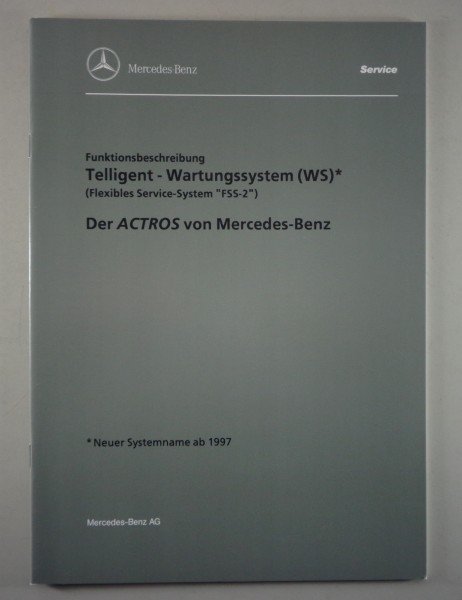 Werkstatthandbuch Mercedes Benz Actros Telligent-Wartungssystem von 05/1996