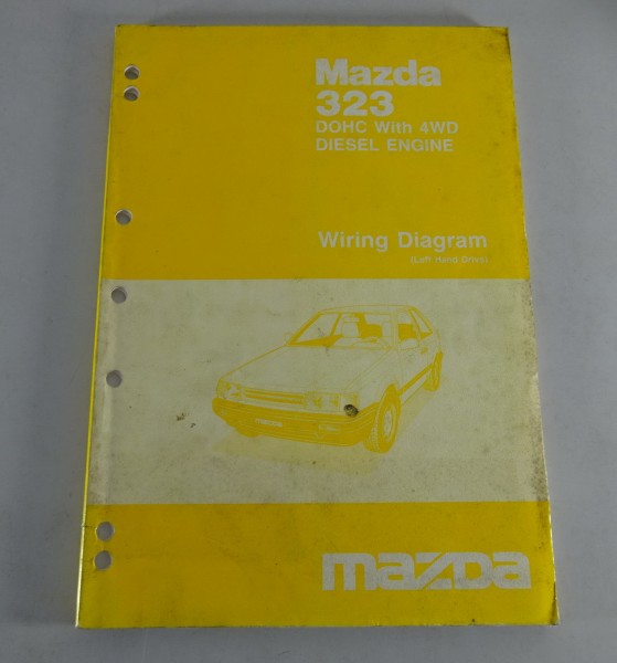 Werkstatthandbuch Workshop Manual Mazda 323 Diesel 4 WD, Typ BF Elektrik, 6/1986