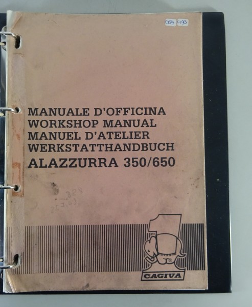 Werksatthandbuch / Workshop Manual | Cagiva Alazzurra 350 + 650 | Stand ca. 1985