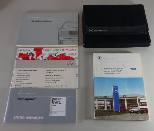 Bordmappe + Betriebsanleitung Mercedes W126 420 / 500 / 560 SE+SEL+SEC von 1988