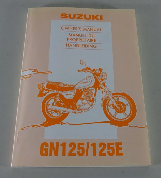 Betriebsanleitung / Owner's Manual Suzuki GN 125 / E Stand 04/1998