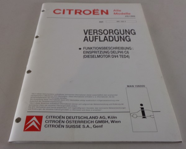 Werkstatthandbuch Citroen C3 | Einspritzung Delphi C6 Dieselmotor DV 4 TED 4