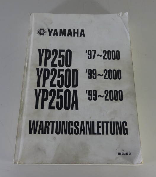 Werkstatthandbuch / Wartungsanleitung Yamaha YP 250 / D / A von 1997-2000