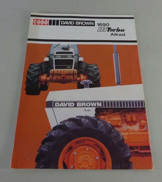Prospekt / Broschüre David Brown 1690 Turbo Allrad Stand 1983