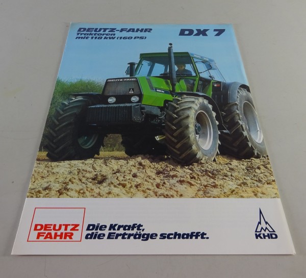 Prospekt / Faltprospekt Deutz Fahr DX 7 160 PS Stand 08/1986