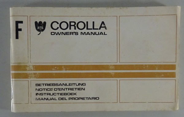Betriebsanleitung / Handbuch Toyota Corolla von 1974 mehrsprachig
