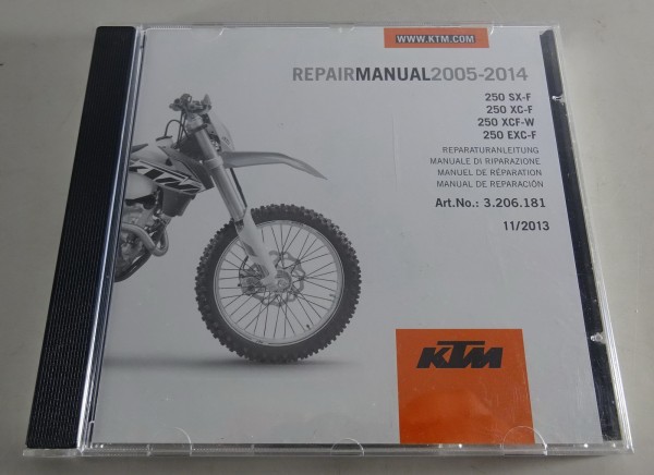 Werkstatthandbuch / Workshop Manual KTM 250 SX-F / 250 XCF-W /etc. Bj. 2005-2014