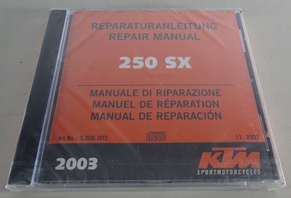 Werkstatthandbuch / Workshop Manual KTM 250 SX Bj. 2003