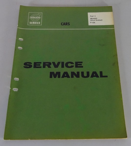 Workshop Manual Volvo P120 Amazon Brakes (drum brakes) from 11/1964