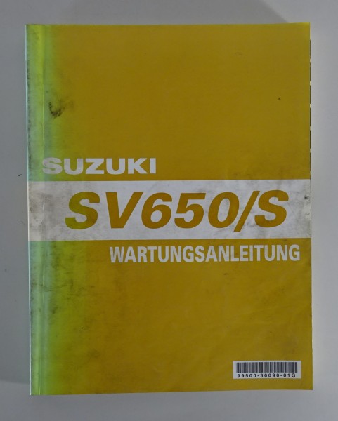 Werkstatthandbuch / Wartungsanleitung Suzuki SV650/S Sporttourer Stand 12/1998