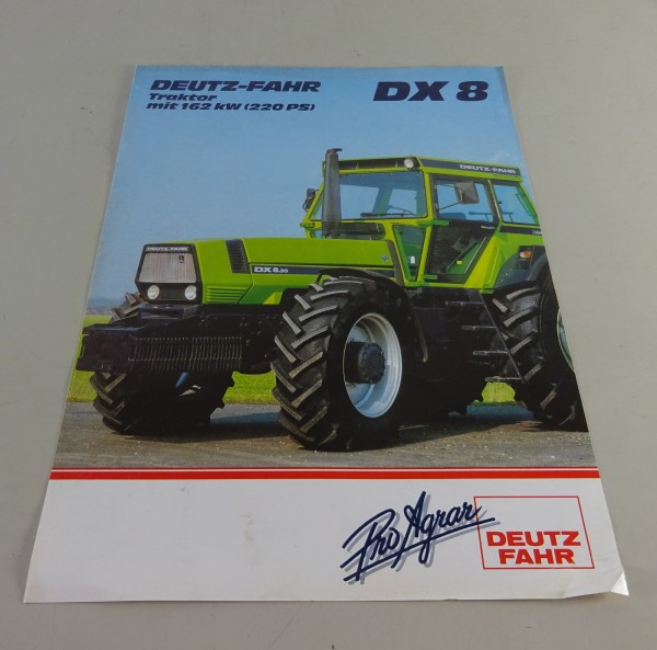 Prospektblatt / Datenblatt Deutz Fahr DX 8 220 PS Stand 01/1987