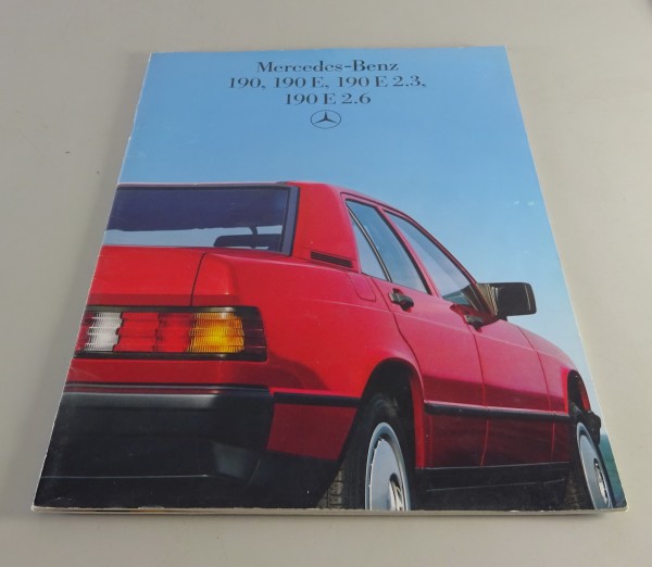 Prospekt / Broschüre Mercedes-Benz W201 190, 190 E, 190 E 2.3, etc. Stand 6/1986